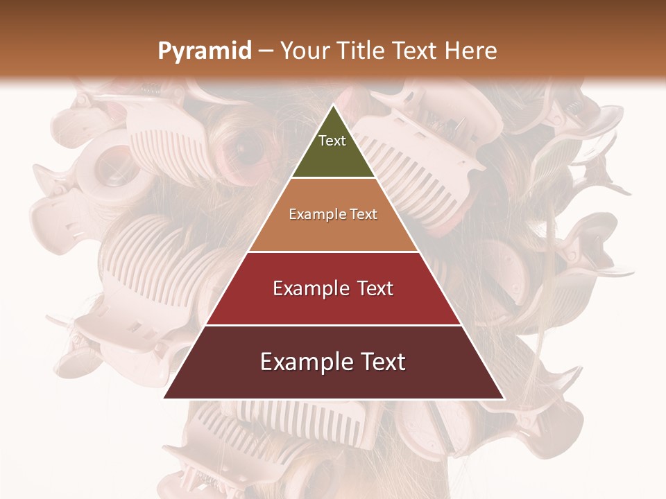 A Woman With A Bunch Of Hair Combs On Her Head PowerPoint Template