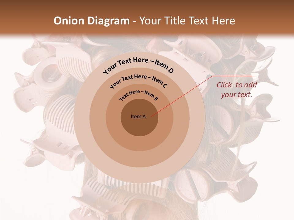 A Woman With A Bunch Of Hair Combs On Her Head PowerPoint Template