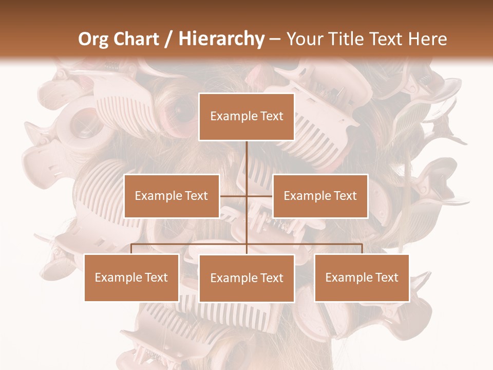 A Woman With A Bunch Of Hair Combs On Her Head PowerPoint Template