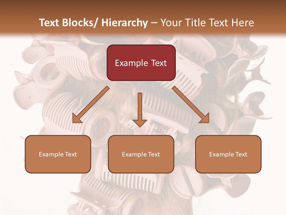 A Woman With A Bunch Of Hair Combs On Her Head PowerPoint Template