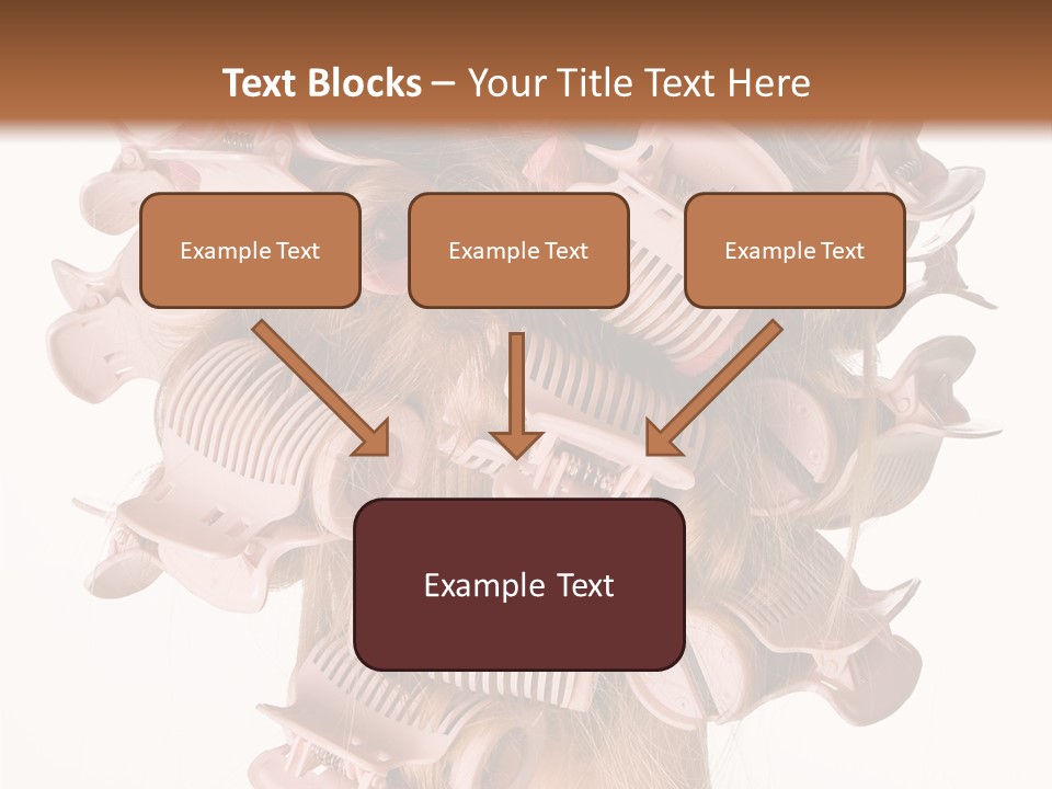 A Woman With A Bunch Of Hair Combs On Her Head PowerPoint Template
