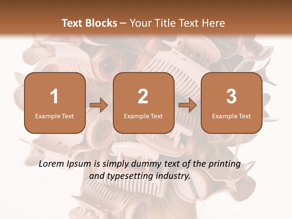A Woman With A Bunch Of Hair Combs On Her Head PowerPoint Template