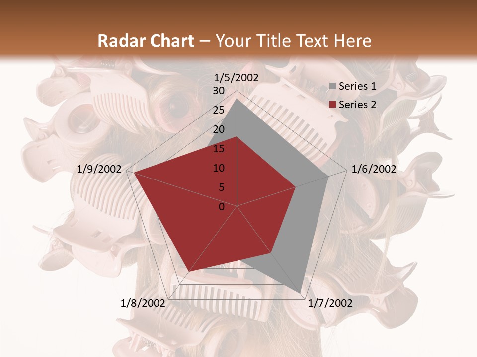 A Woman With A Bunch Of Hair Combs On Her Head PowerPoint Template