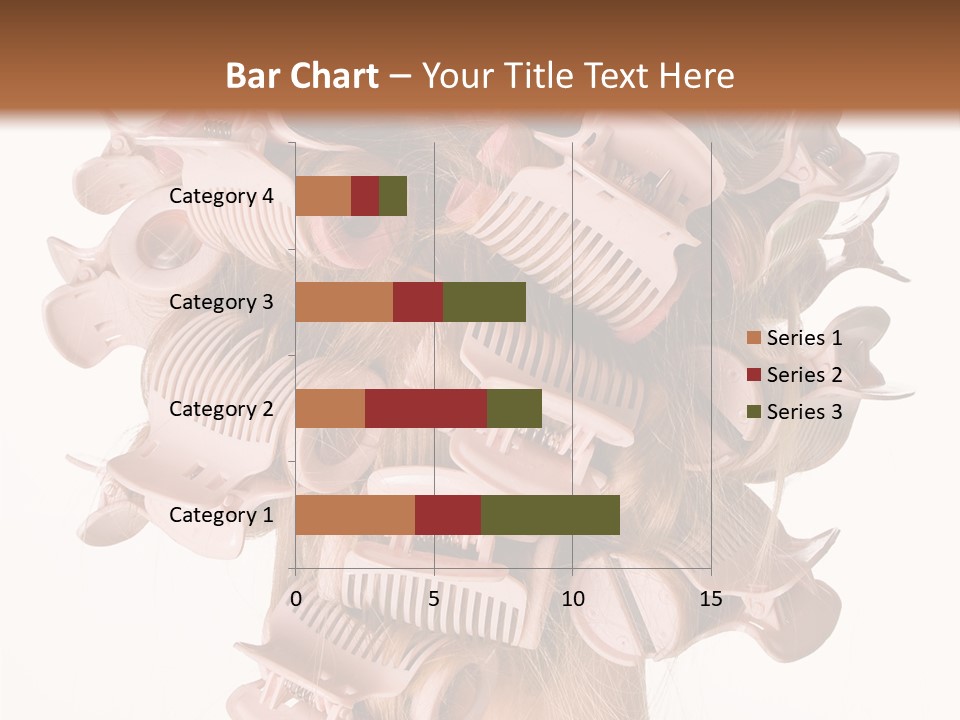 A Woman With A Bunch Of Hair Combs On Her Head PowerPoint Template