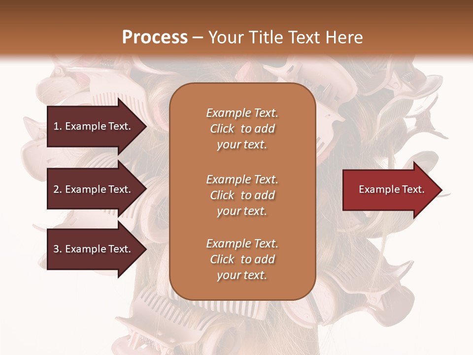 A Woman With A Bunch Of Hair Combs On Her Head PowerPoint Template
