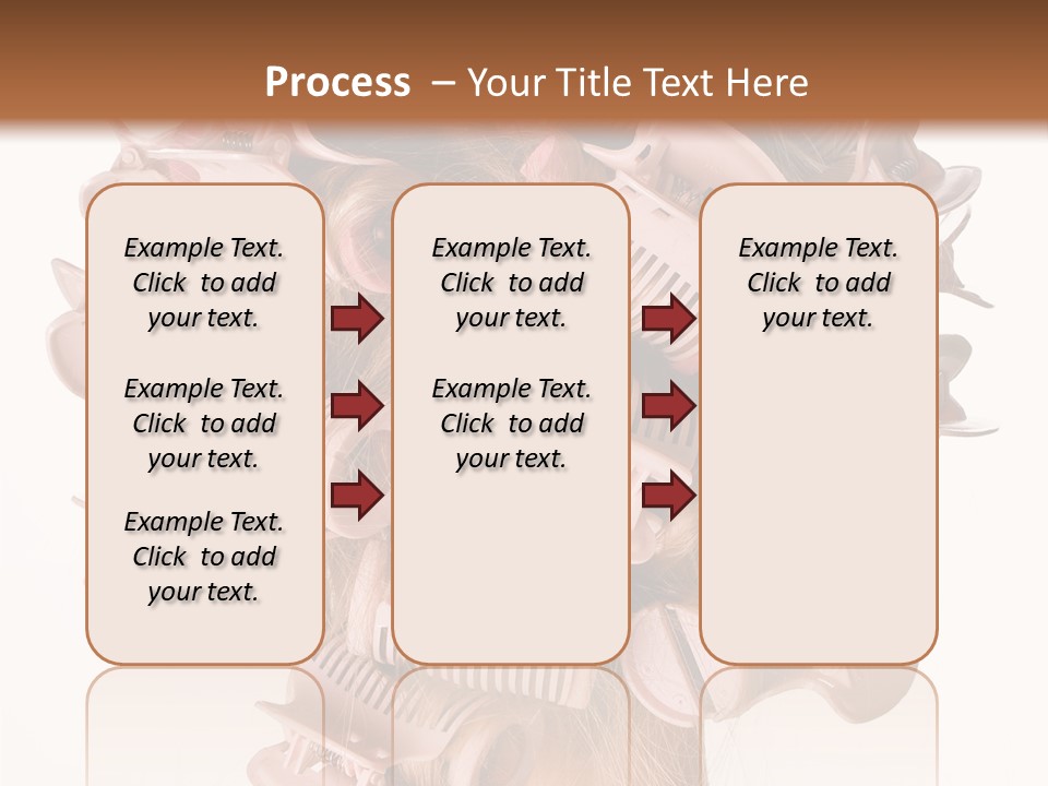 A Woman With A Bunch Of Hair Combs On Her Head PowerPoint Template
