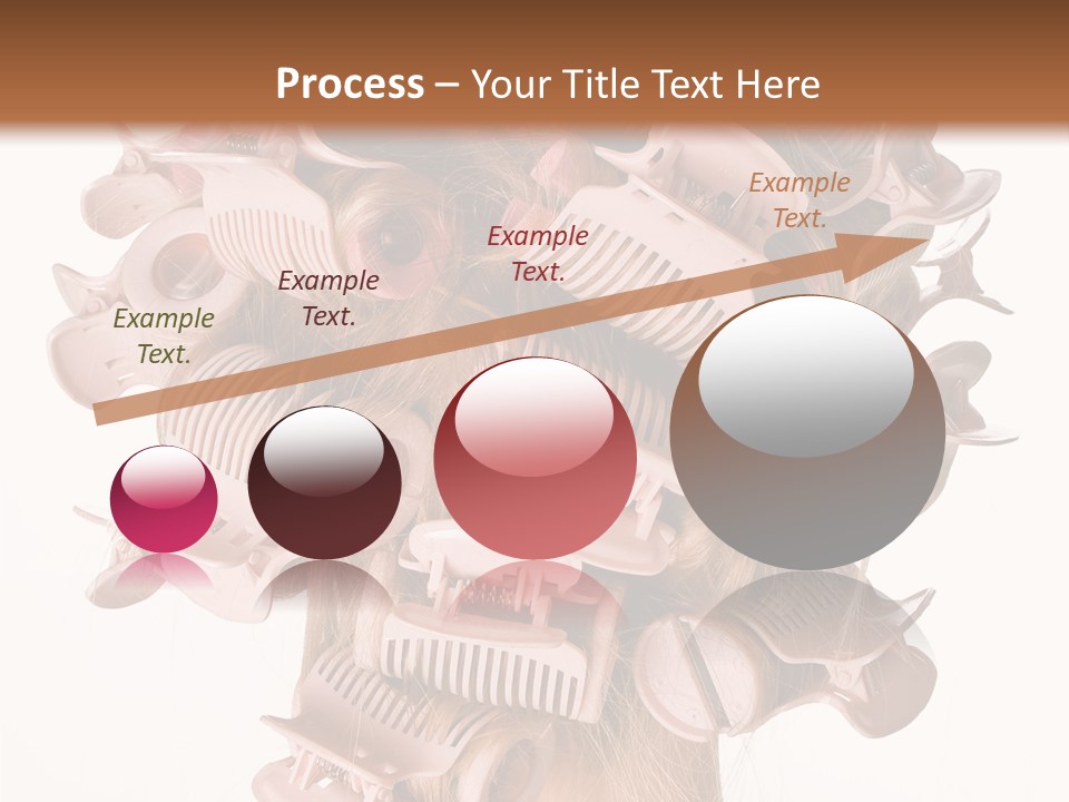 A Woman With A Bunch Of Hair Combs On Her Head PowerPoint Template