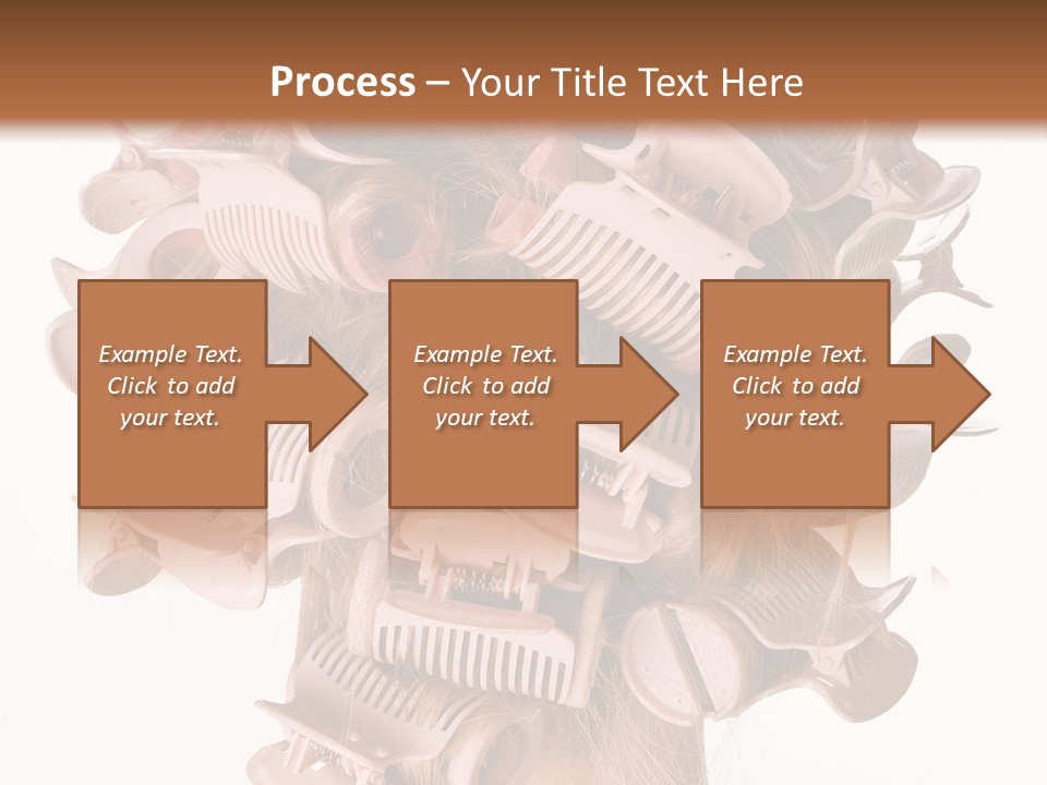 A Woman With A Bunch Of Hair Combs On Her Head PowerPoint Template