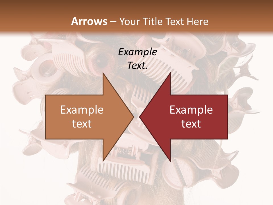 A Woman With A Bunch Of Hair Combs On Her Head PowerPoint Template