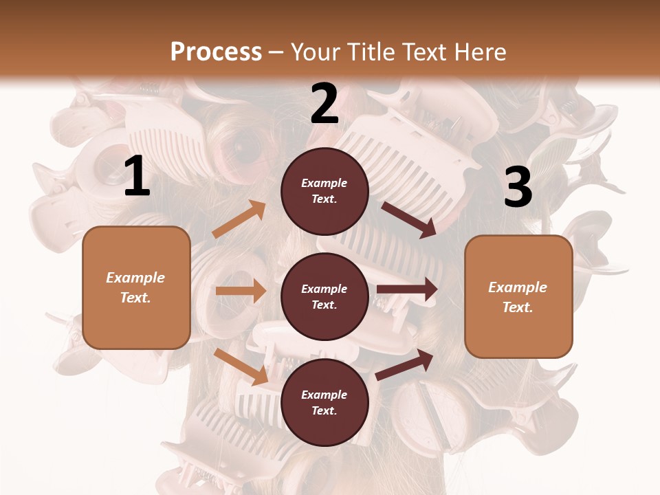 A Woman With A Bunch Of Hair Combs On Her Head PowerPoint Template