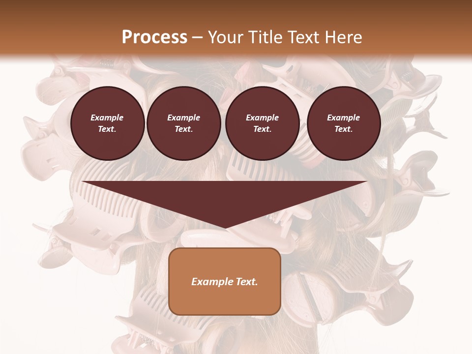 A Woman With A Bunch Of Hair Combs On Her Head PowerPoint Template