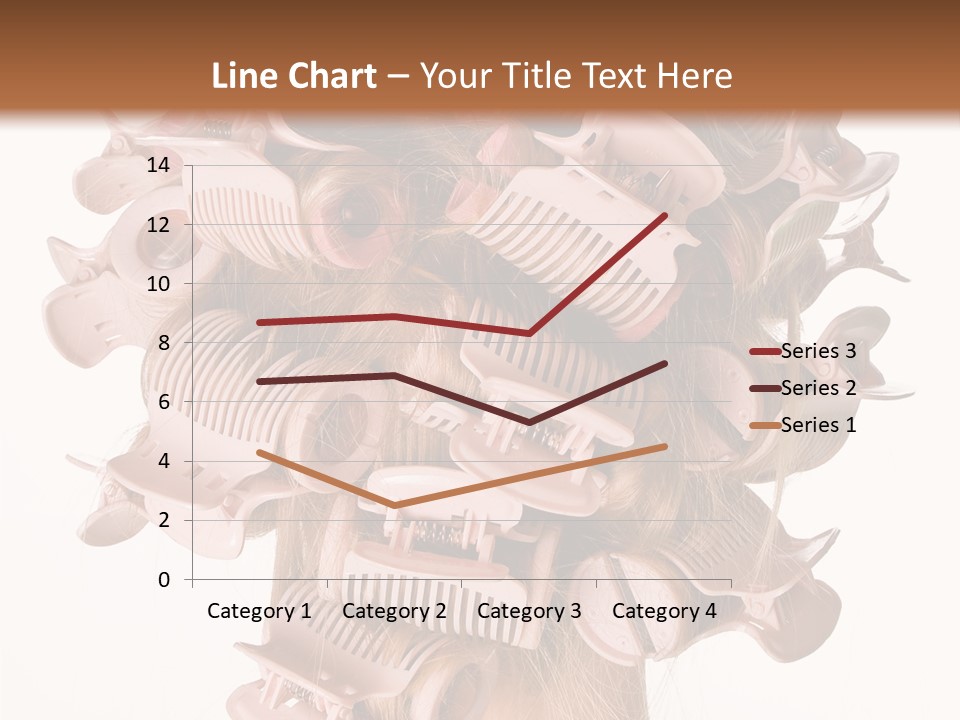 A Woman With A Bunch Of Hair Combs On Her Head PowerPoint Template