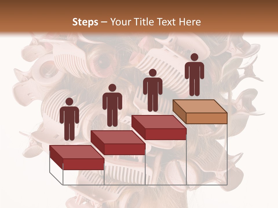 A Woman With A Bunch Of Hair Combs On Her Head PowerPoint Template