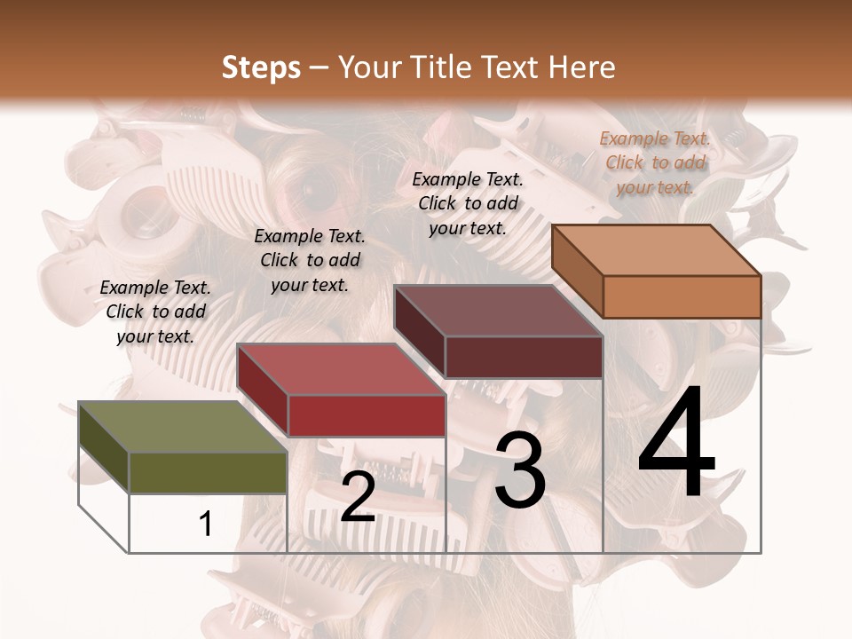 A Woman With A Bunch Of Hair Combs On Her Head PowerPoint Template