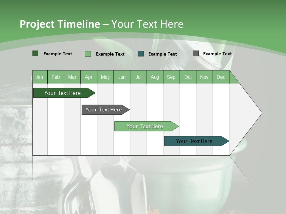 Gardening Tools With Flowering Bulbs In A Pot PowerPoint Template
