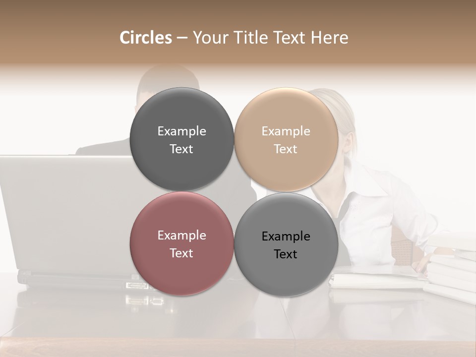 Blurred Pedestrians In Modern Passageway PowerPoint Template