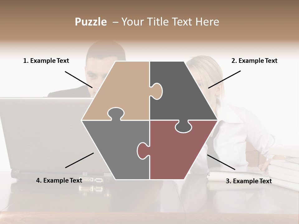 Blurred Pedestrians In Modern Passageway PowerPoint Template