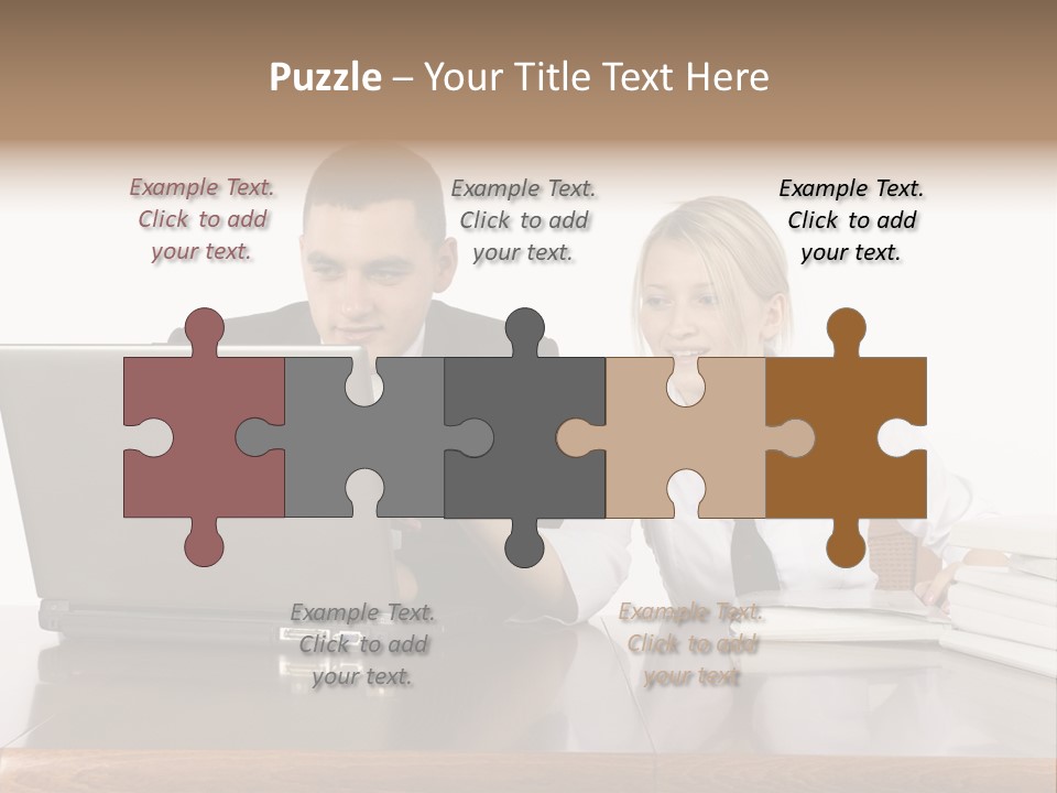 Blurred Pedestrians In Modern Passageway PowerPoint Template