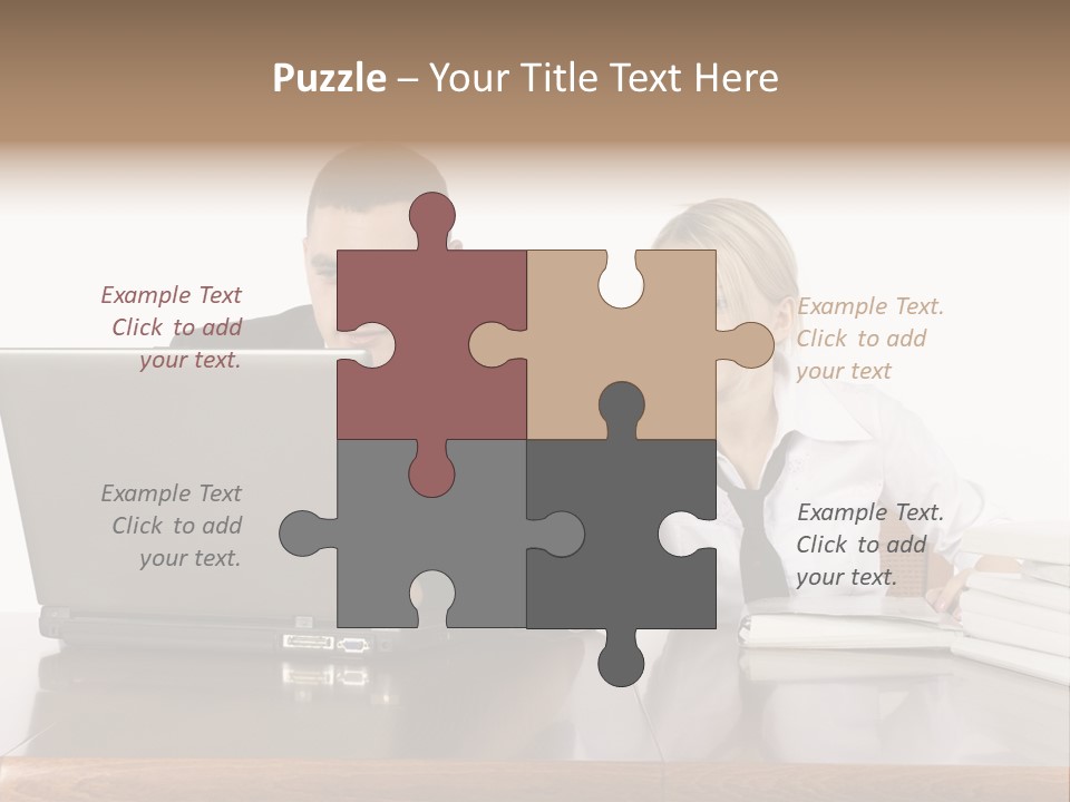 Blurred Pedestrians In Modern Passageway PowerPoint Template