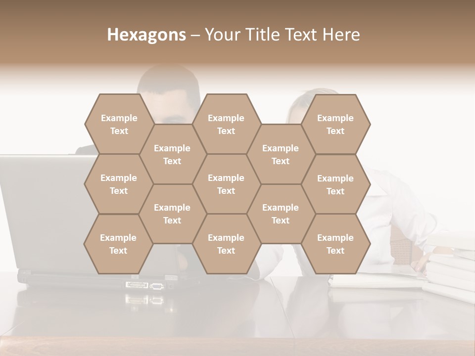 Blurred Pedestrians In Modern Passageway PowerPoint Template