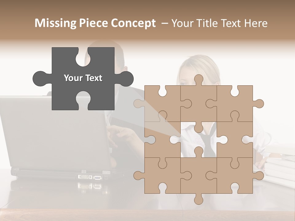 Blurred Pedestrians In Modern Passageway PowerPoint Template