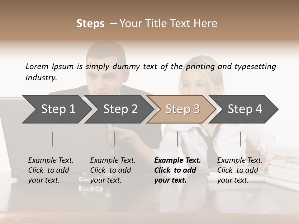 Blurred Pedestrians In Modern Passageway PowerPoint Template