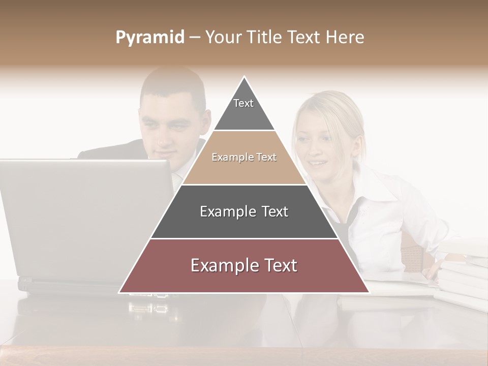 Blurred Pedestrians In Modern Passageway PowerPoint Template