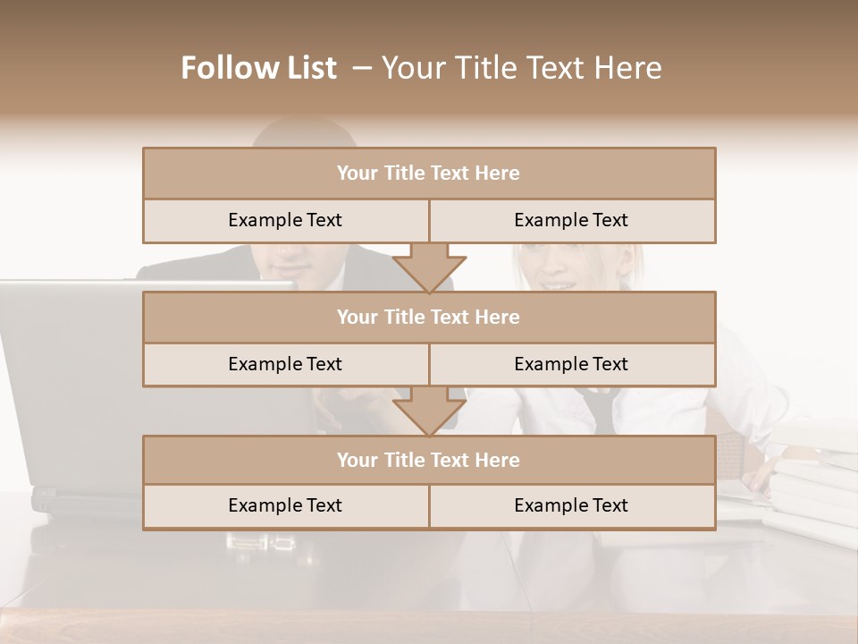 Blurred Pedestrians In Modern Passageway PowerPoint Template