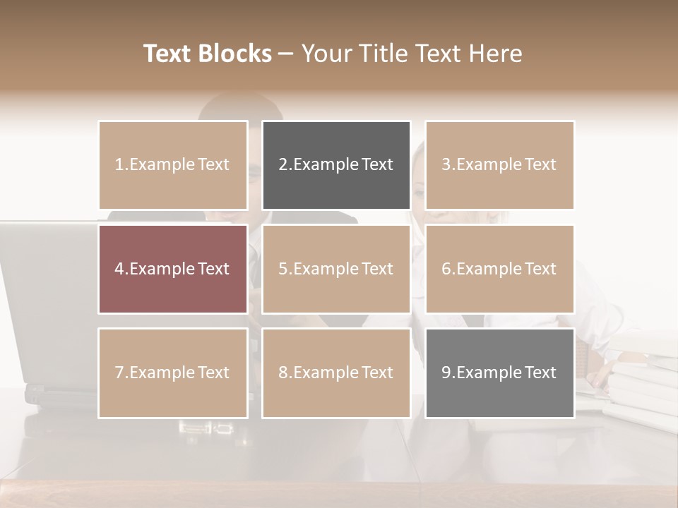 Blurred Pedestrians In Modern Passageway PowerPoint Template