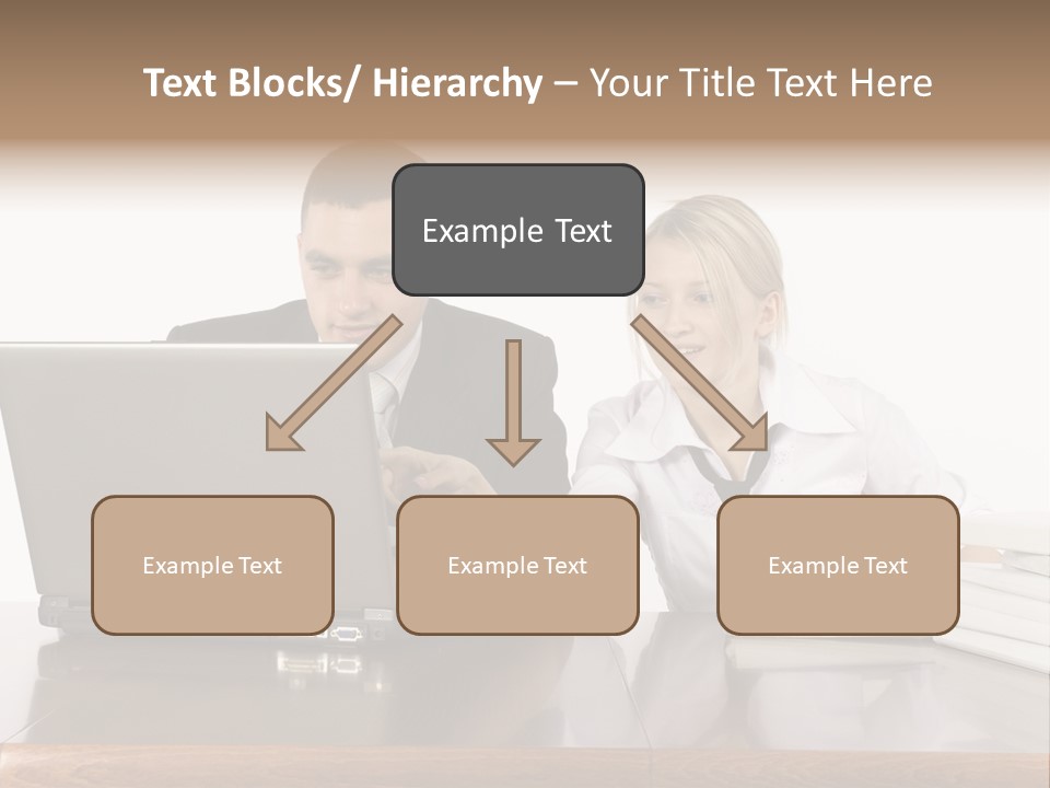 Blurred Pedestrians In Modern Passageway PowerPoint Template