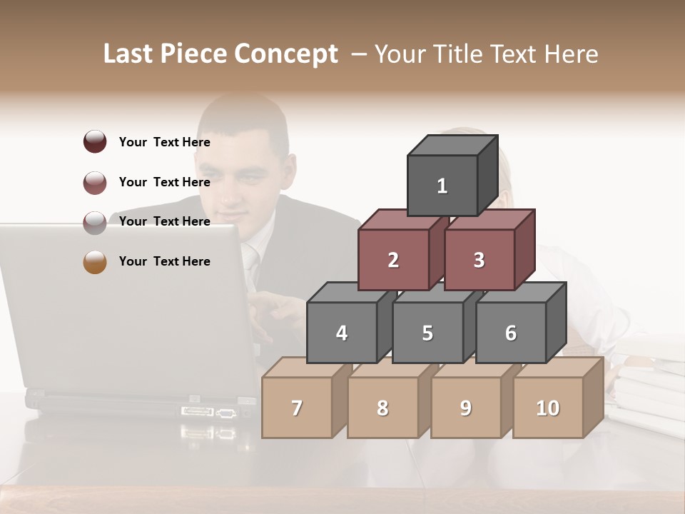 Blurred Pedestrians In Modern Passageway PowerPoint Template