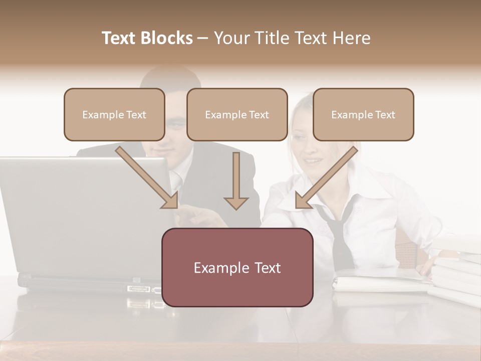 Blurred Pedestrians In Modern Passageway PowerPoint Template