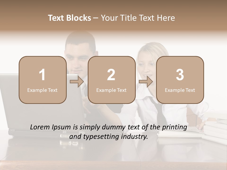 Blurred Pedestrians In Modern Passageway PowerPoint Template