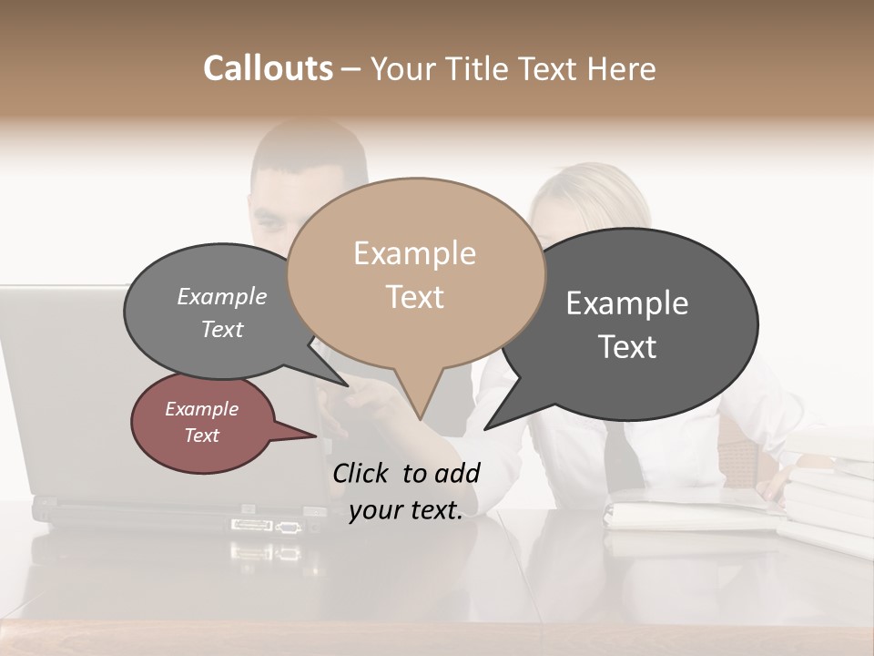 Blurred Pedestrians In Modern Passageway PowerPoint Template