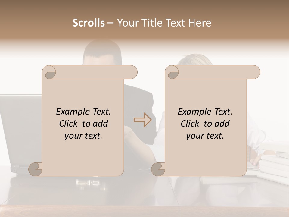 Blurred Pedestrians In Modern Passageway PowerPoint Template