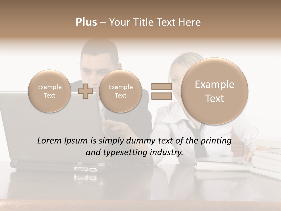 Blurred Pedestrians In Modern Passageway PowerPoint Template