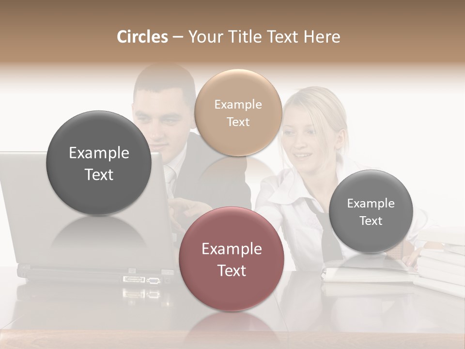 Blurred Pedestrians In Modern Passageway PowerPoint Template