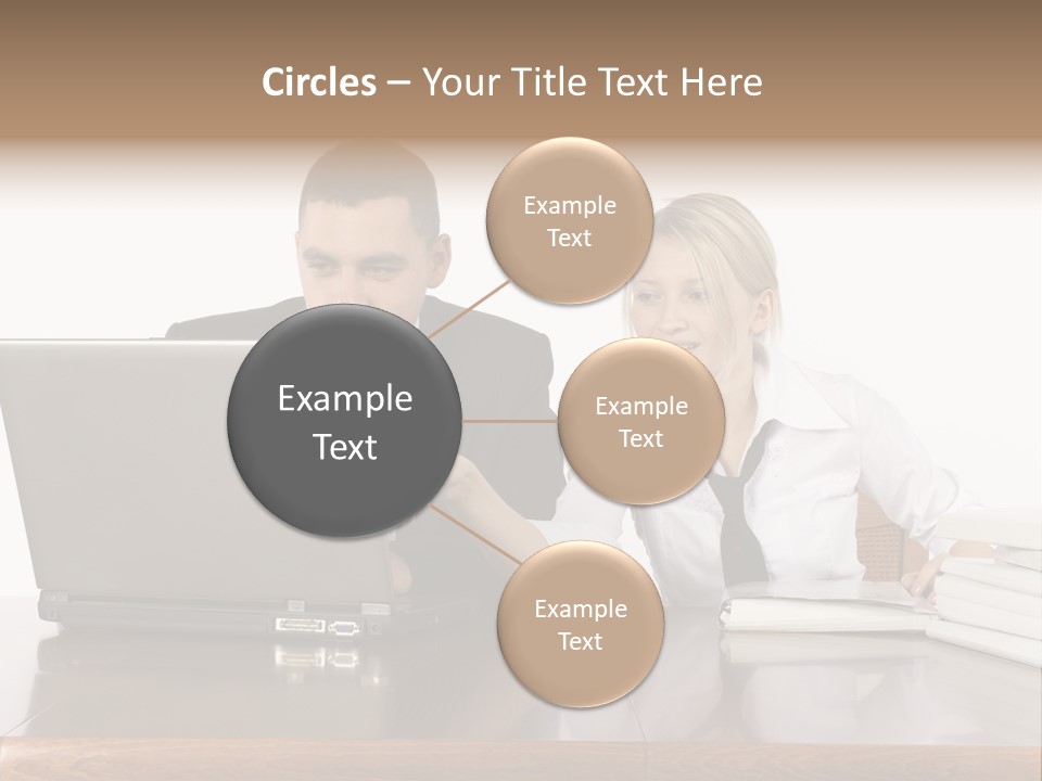 Blurred Pedestrians In Modern Passageway PowerPoint Template