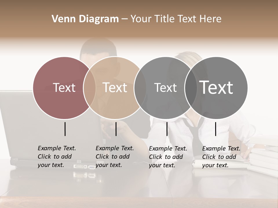 Blurred Pedestrians In Modern Passageway PowerPoint Template