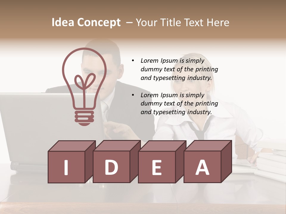 Blurred Pedestrians In Modern Passageway PowerPoint Template