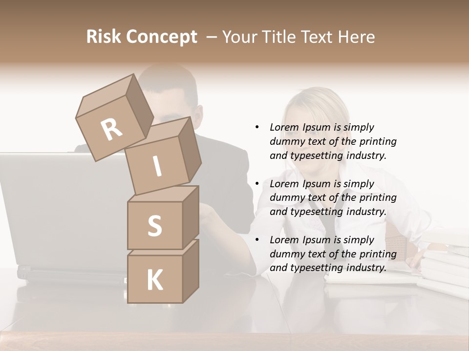 Blurred Pedestrians In Modern Passageway PowerPoint Template