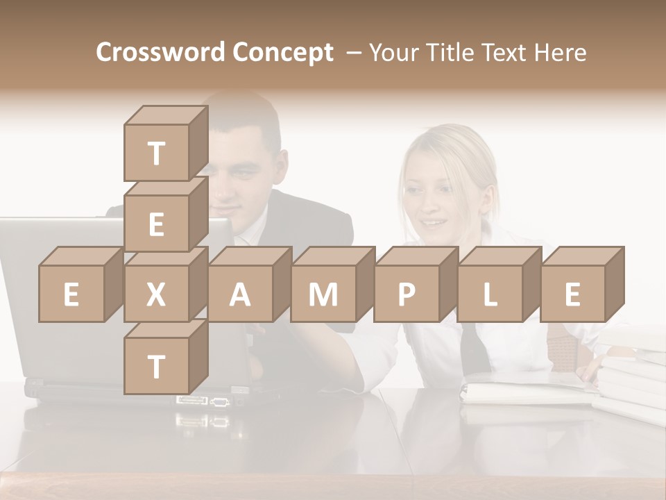 Blurred Pedestrians In Modern Passageway PowerPoint Template