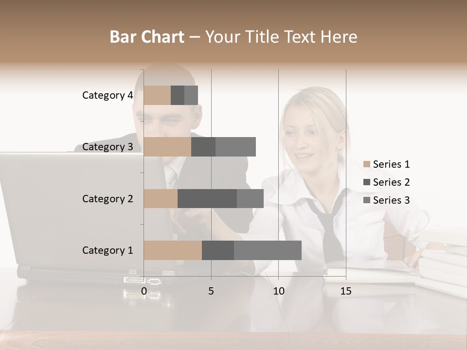 Blurred Pedestrians In Modern Passageway PowerPoint Template