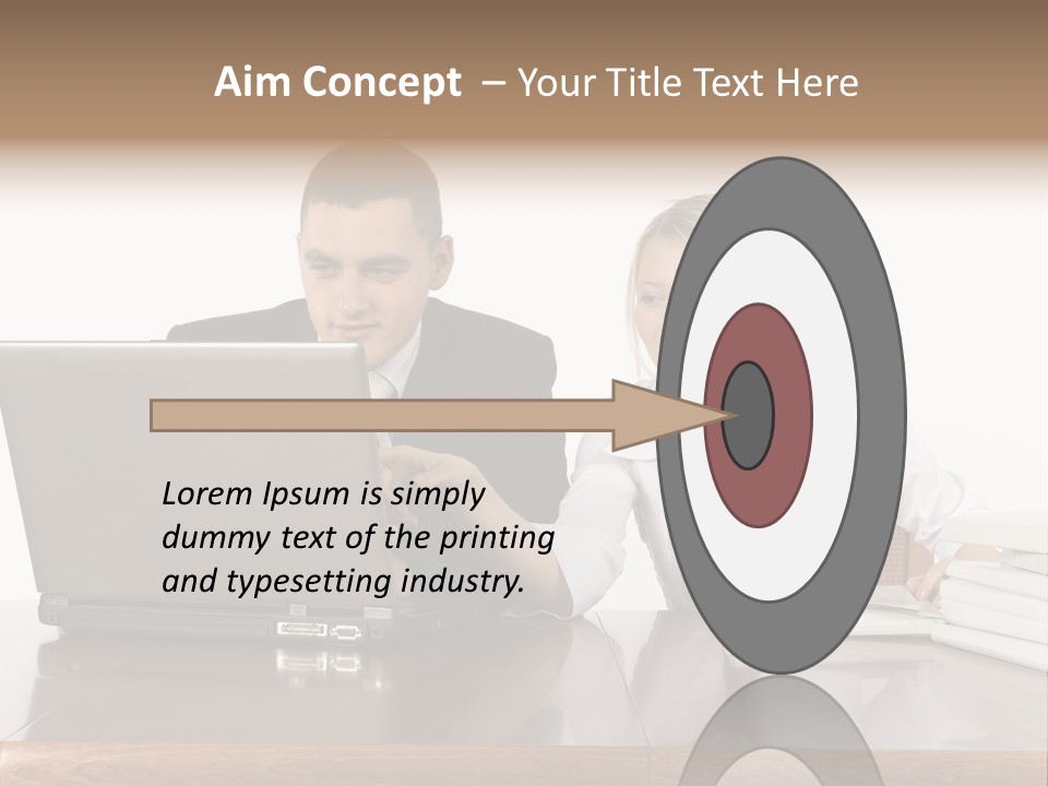 Blurred Pedestrians In Modern Passageway PowerPoint Template