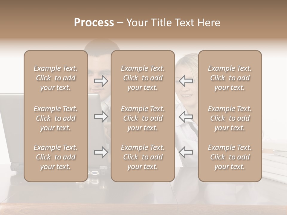 Blurred Pedestrians In Modern Passageway PowerPoint Template