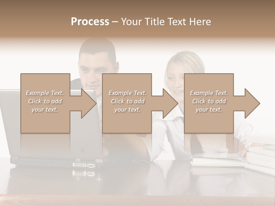 Blurred Pedestrians In Modern Passageway PowerPoint Template