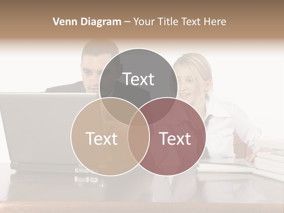 Blurred Pedestrians In Modern Passageway PowerPoint Template