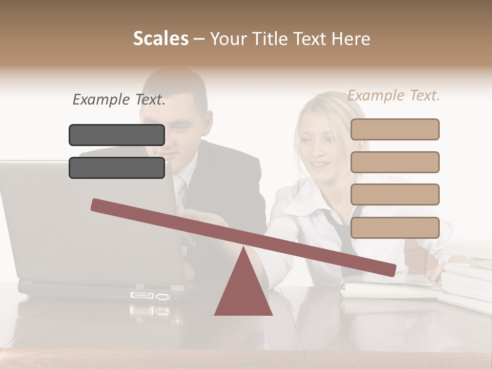 Blurred Pedestrians In Modern Passageway PowerPoint Template