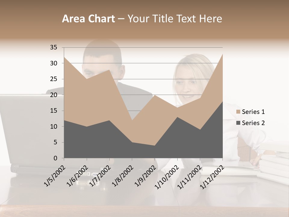 Blurred Pedestrians In Modern Passageway PowerPoint Template