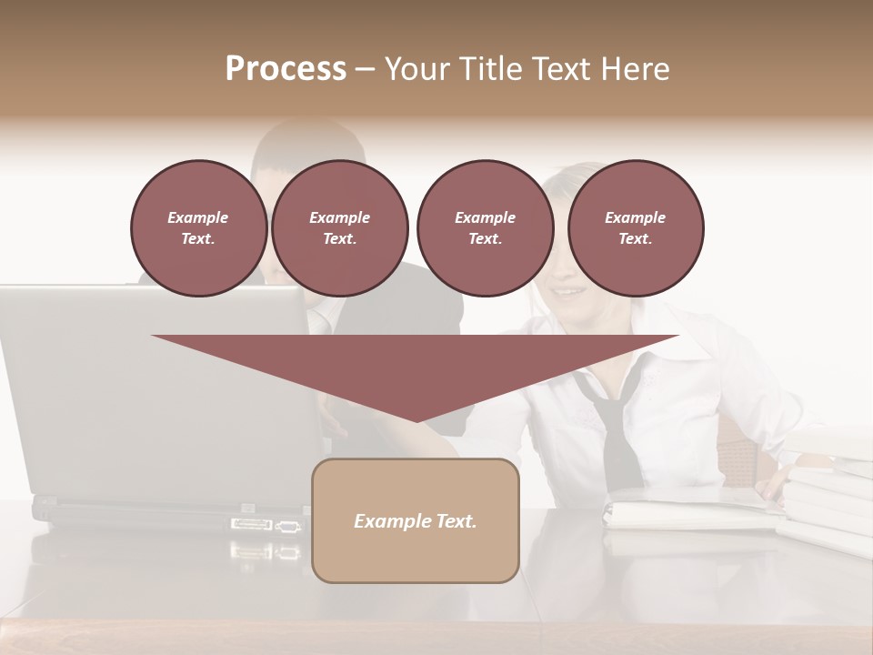 Blurred Pedestrians In Modern Passageway PowerPoint Template
